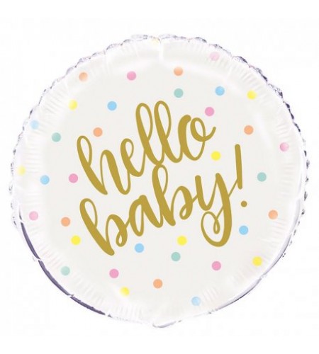 BALÃO METALIZADO HELLO BABY 18"